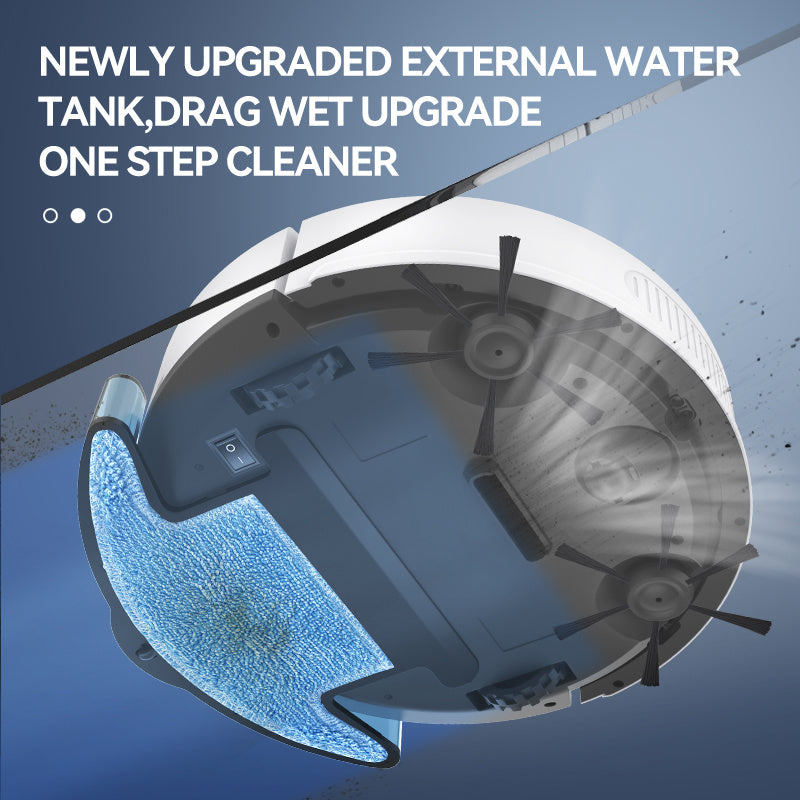 Smart Sweeping Robot – Large Water Tank, App & Remote Control, Low Noise, 2000 Pa Suction.